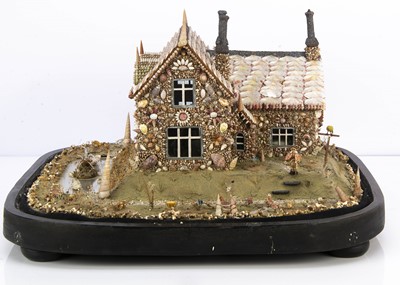 Lot 759 - A fine mid-19th century shell cottage diorama