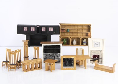 Lot 767 - Charles Rennie Mackintosh and Scottish Arts and Craft dolls’ house furniture
