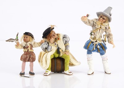 Lot 771 - Three Ria Odiyk (Dutch) wax dolls’ house artist dolls