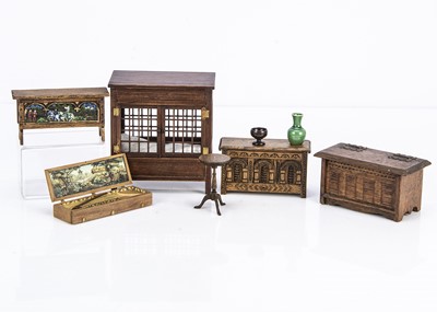 Lot 775 - Artist Miniature dolls’ house furniture