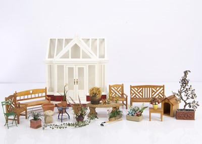 Lot 798 - A recent dolls’ house green house