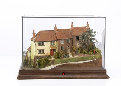Lot 803 - A Paul Wells of Vernacular Miniatures 1/76th scale terraced cottages model miniature houses