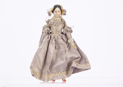 Lot 826 - A 19th century composition shoulder-head dolls’ house doll