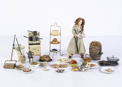 Lot 843 - Dolls’ house kitchen and food