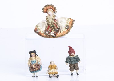 Lot 864 - Three Horn all-bisque miniature dolls