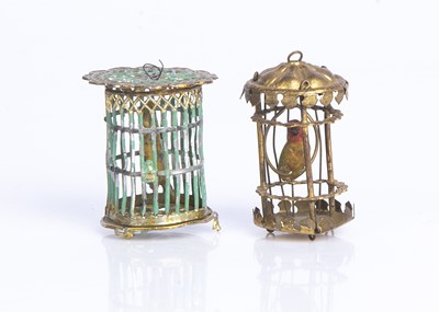 Lot 865 - Two dolls’ house bird cages