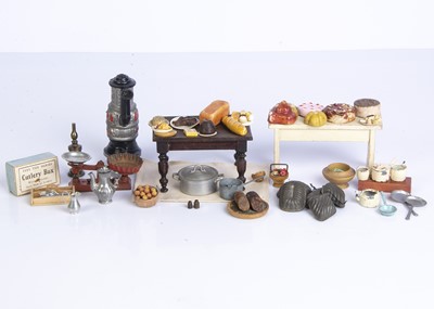 Lot 889 - Dolls’ house kitchen and food