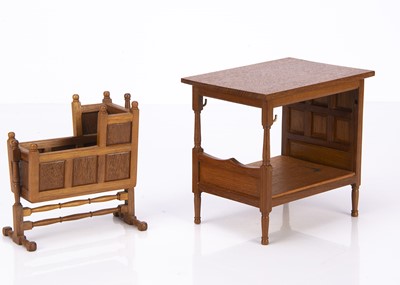 Lot 894 - A W Bristow dolls’ house four-poster bed