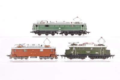 Lot 756 - Unboxed HO Gauge German and Swiss Electric Locomotives by Trix and Fleischmann