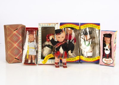 Lot 913 - Six clockwork dancing dolls