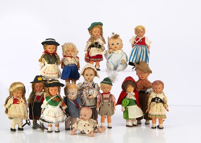 Lot 914 - Fifteen clockwork dancing dolls