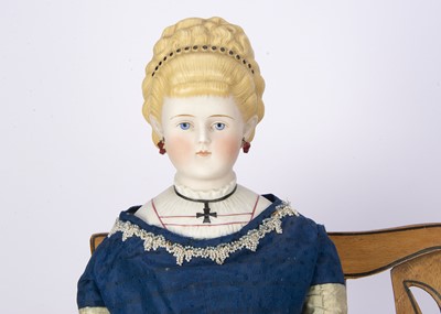 Lot 944 - An Alt Beck & Gottschalck bisque shoulder head lady doll