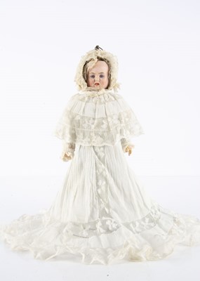 Lot 1005 - A rare Carl Bergner three-faced bisque headed doll
