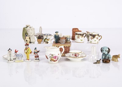 Lot 1086 - Miniature porcelain items