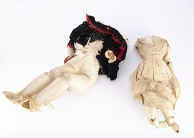 Lot 1099 - Two French gusseted kid fashionable doll’s bodies