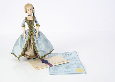 Lot 1103 - A Sandra Wright Justiss Lady Teaberry 18th century style artist doll