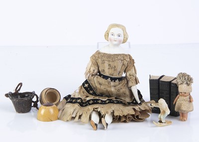 Lot 1117 - A 19th century bisque shoulder head doll