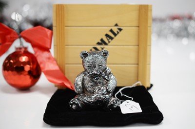 Lot 19 - A cute modern silver filled model of a Teddy Bear by Scappaticci