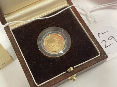 Lot 29 - A Royal Mint 1987 Britannia 1/10 oz Proof Gold Coin
