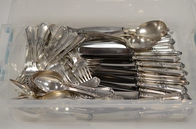 Lot 50 - A mid 20th century Swedish silver part canteen of cutlery by Bruckman