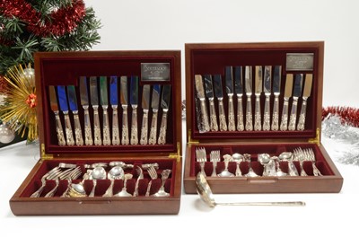 Lot 51 - A modern canteen of kings pattern style silver plated cutlery for twelve by Inkerman