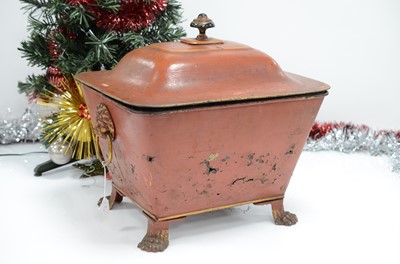 Lot 67 - A late 19th century painted metal coal scuttle