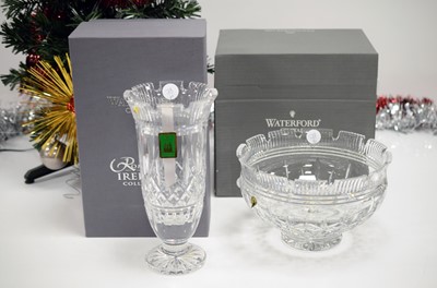 Lot 78 - Two modern Waterford Lead Crystal Lismore Castle items