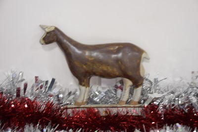 Lot 101 - A contempoary pottery stonware wall model of the 'Christmas Goat'
