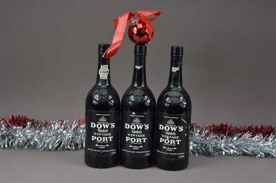 Lot 120 - Three bottles of Dow's 1985 Vintage Port