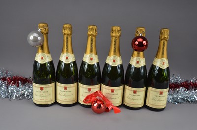 Lot 128 - Six bottles of Jules Mignon Cie Champagne