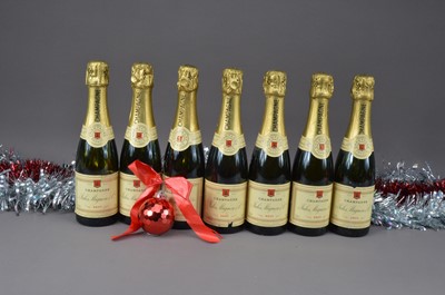 Lot 132 - Seven half bottles of Jules Mignon Cie Champagne