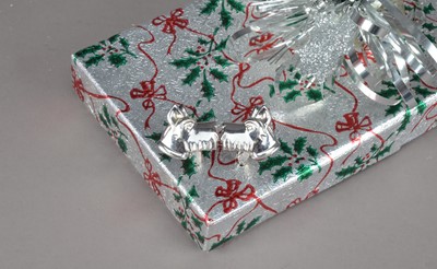 Lot 156 - A pair of modern Dunhill silver cufflinks