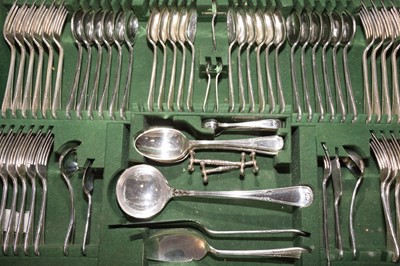Lot 159 - An Art Deco period canteen of silver plated cutlery by Walker & Hall