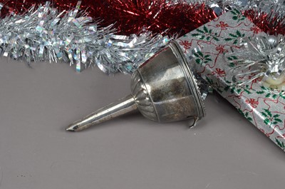 Lot 165 - A 19th century silver plated wine funnel