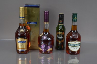 Lot 174 - Four bottles of Brandy and Whisky