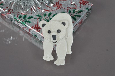 Lot 181 - A Polar Bear plastic brooch from Lea Stein
