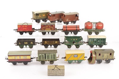 Lot 14 - Hornby 0 Gauge Freight Stock and Snowplough (qty)