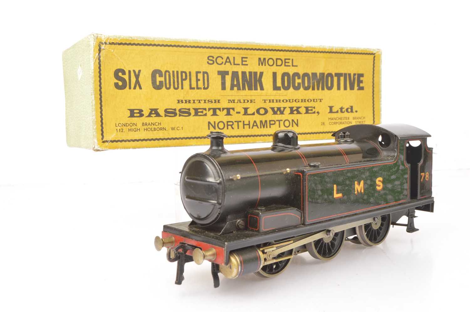 Lot 29 - Bassett-Lowke  5305/0 0 Gauge Electric 3-Rail LMS lined black 0-6-0 No 78 Tank Engine