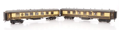 Lot 42 - Pair of CCW  0 Gauge wooden course scale  Pullman Cars