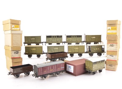 Lot 57 - Bassett-Lowke 0 Gauge boxed and unboxed LMS Goods wagons (20)