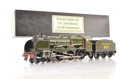 Lot 108 - A refinished Bassett-Lowke 0 Gauge 3-rail electric SR 4-6-0 'Lord Nelson' Locomotive and Tender