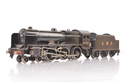 Lot 109 - A Bassett-Lowke 0 Gauge 3-rail electric LMS black 4-6-0 'Royal Scot' Locomotive and Tender