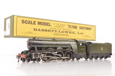 Lot 115 - A Bassett-Lowke 0 Gauge clockwork BR 4-6-2 'Flying Scotsman' Locomotive and Tender