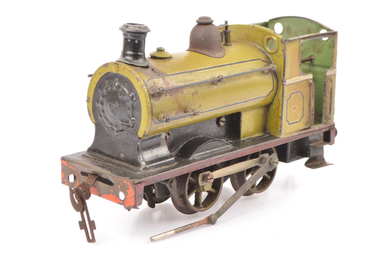 Lot 126 - An incomplete Carette/Bassett-Lowke 0 Gauge clockwork 'Peckett' 0-4-0 Saddle Tank Locomotive