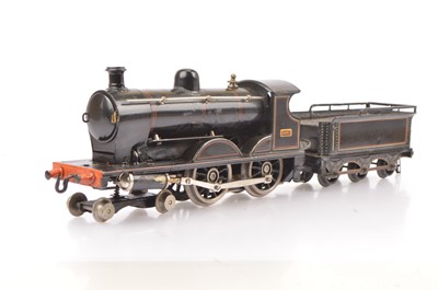 Lot 128 - A Bing for Bassett-Lowke 0 Gauge live steam LNWR 4-4-0 'Black Prince' Locomotive and Tender (2)