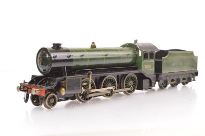 Lot 134 - A repainted Bassett-Lowke 0 Gauge live steam 2-6-0 'Mogul' Locomotive and Tender (4)
