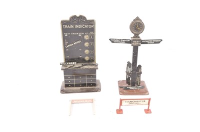 Lot 149 - Bing for 0 Gauge and larger tinplate Station Indicator Sign and 'Next Train To' Post (2)