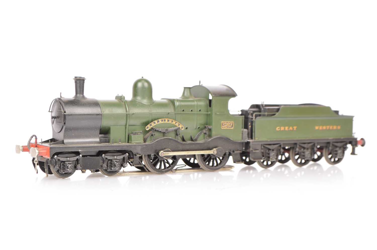 Lot 177 - A (probably) kit-built 0 Gauge 3-rail/stud GWR 'Duke' class 4-4-0 Locomotive and Tender