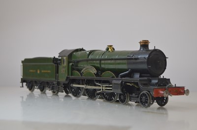 Lot 181 - A (probably) kit-built 0 Gauge 3-rail/stud GWR 'Castle' class 4-6-0 Locomotive and Tender