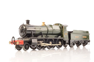 Lot 196 - A repainted Leeds Model Co 0 Gauge 3-rail electric GWR 'Mogul' 2-6-0 Locomotive and Tender